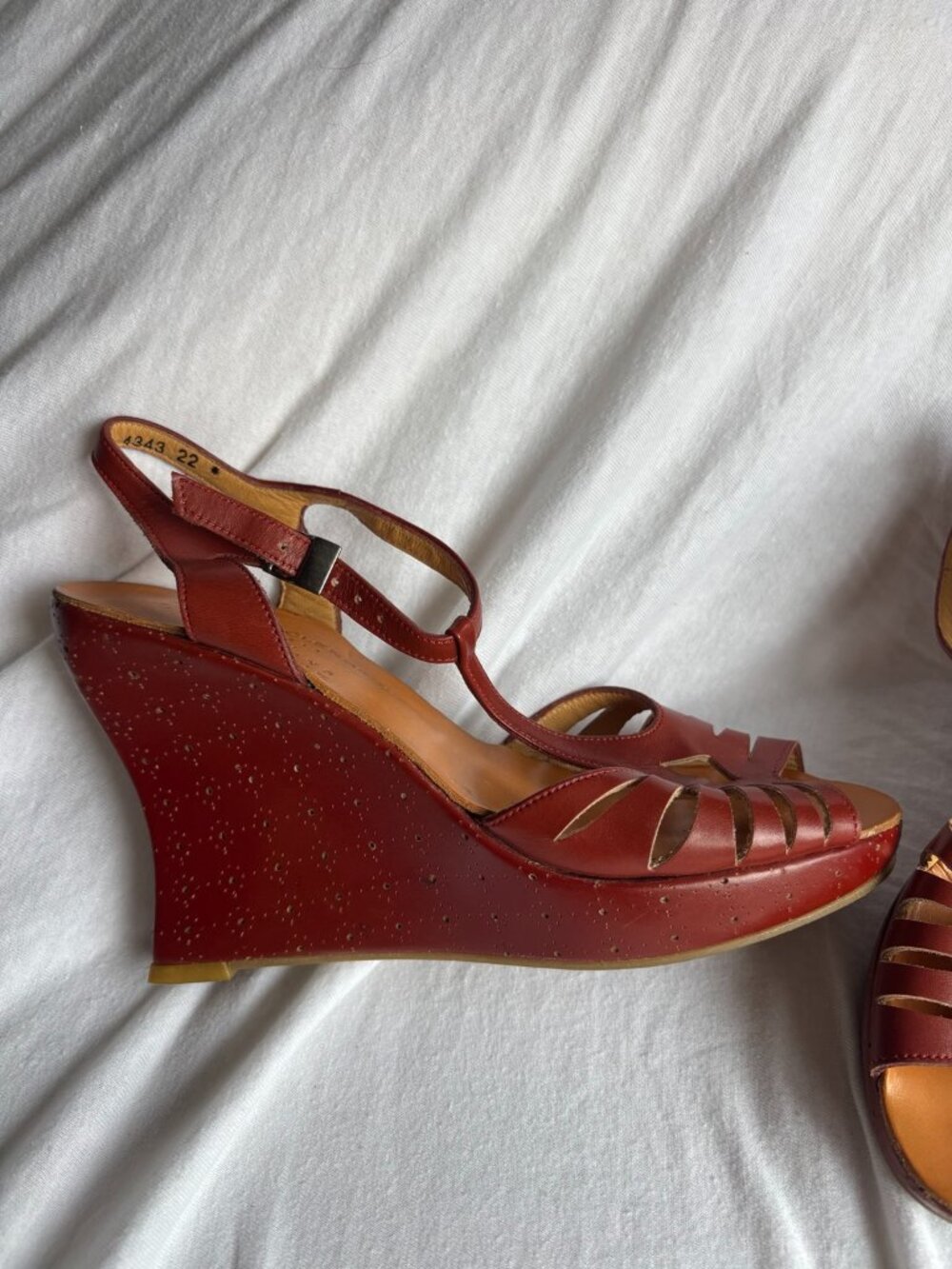 Robert Clergerie for Barneys New York Leather Wedge Sandals Size 8